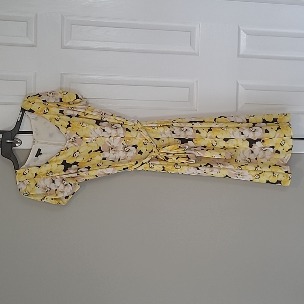 Talbots Yellow Floral Midi Dress